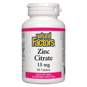 Natural Factors Zinc Citrate - 15mg, 90 Tablets