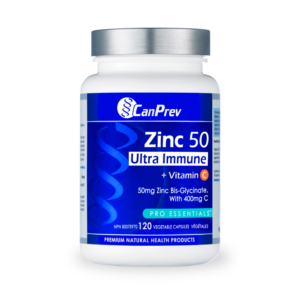 CanPrev Zinc 50 Ultra Immune + Vitamin C - 120 v-caps