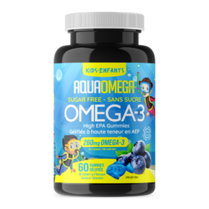 AquaOmega Kids Omega-3 High EPA Blueberry 60 Gummies