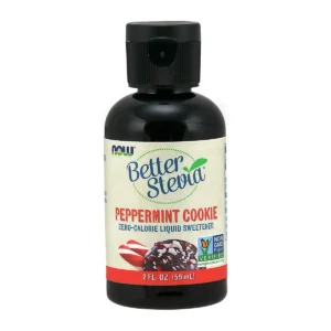 NOW Better Stevia Liquid Sweetener Peppermint Cookie 59mL