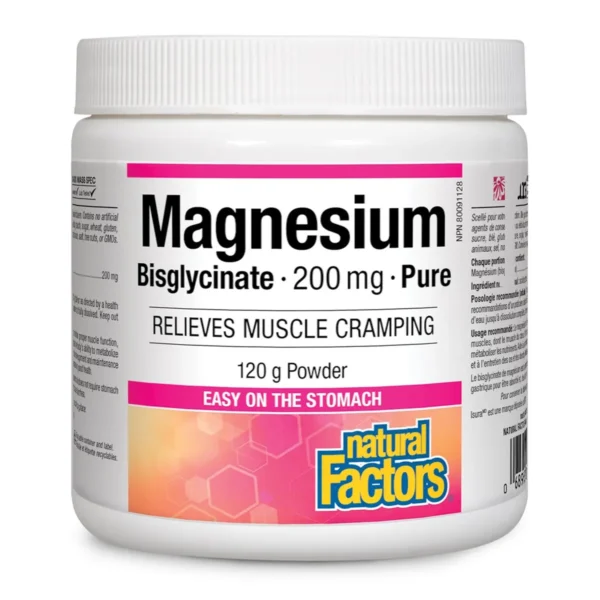 Natural factors - magnesium bisglycinate (200mg) 120 g.