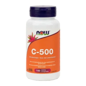 NOW Vitamin C-500 With Rose Hips 100 Tablets
