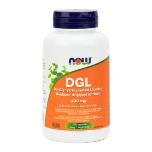NOW DGL 400mg With Aloe Vera 100 Veggie Caps