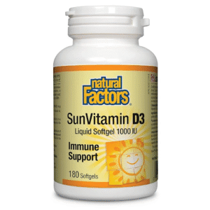 Natural Factors - Vitamin D3 1000 IU - 180 Softgels