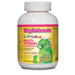 Natural Factors - Multivitamin & Minerals, Jungle Berry Big Friends 60 Tablets
