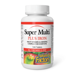 Natural Factors - Super Multi Plus Iron 180 Tablets