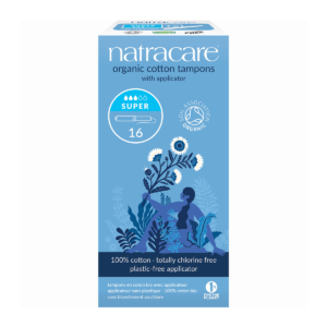 Natracare Organic Cotton Tampons Super With Applicator 16 Tampons