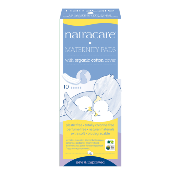 NatraCare Organic Cotton Cover Maternity Pads 10 Pads