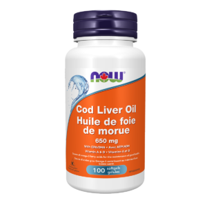 NOW Cod Liver Oil 650mg 100 Softgels