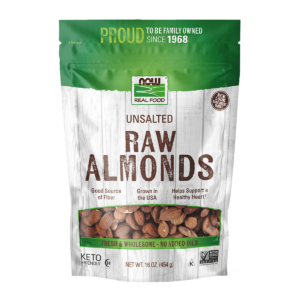 NOW Raw Almonds Unsalted 454g