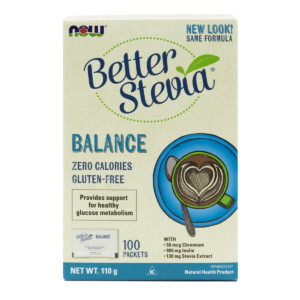 NOW Better Stevia Balance With Chromium And Inulin 100 Packets