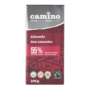 Camino Dark Chocolate Bar Almonds 55% 100g