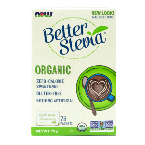 NOW Organic BetterStevia With Inulin 75 Packets