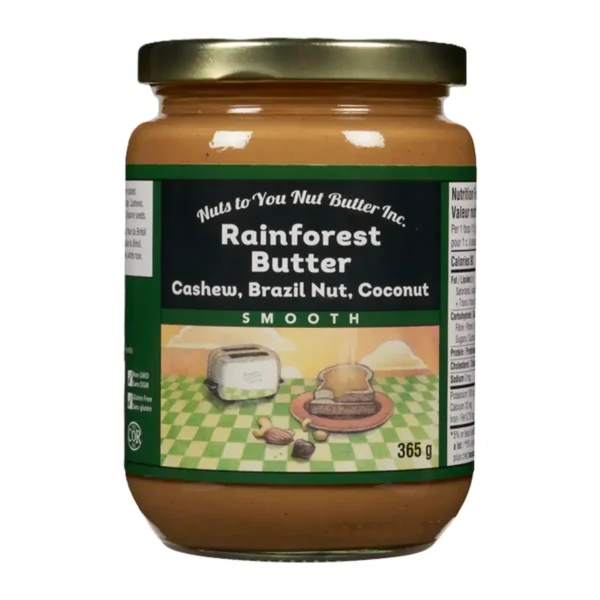 Nuts To You Rainforest Butter With Cashews Brazil Nuts Coconut 365g