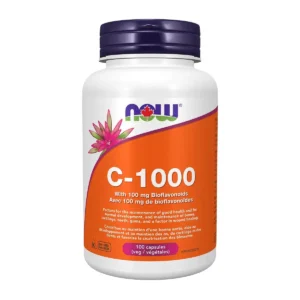 NOW Vitamin-C 1000 With 100mg Bioflavonoids 100 Veggie Caps
