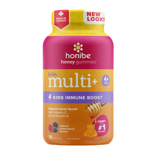 Honibe Honey Kids Multi+ Immune Boost Natural Mixed Berry Flavour 70 Gummies