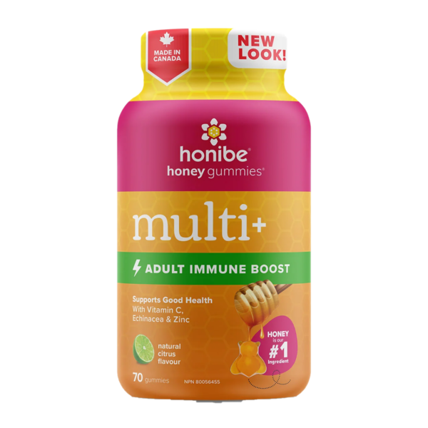 Honibe Honey Mulit+ Adult Immune Boost Natural Citrus Flavour 70 Gummies