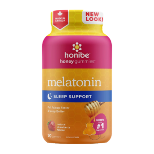 Honibe Honey Melatonin Sleep Support Natural Strawberry Flavour 70 Gummies