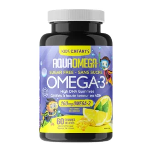 AquaOmega Kids Omega-3 High DHA Lemon 60 Gummies